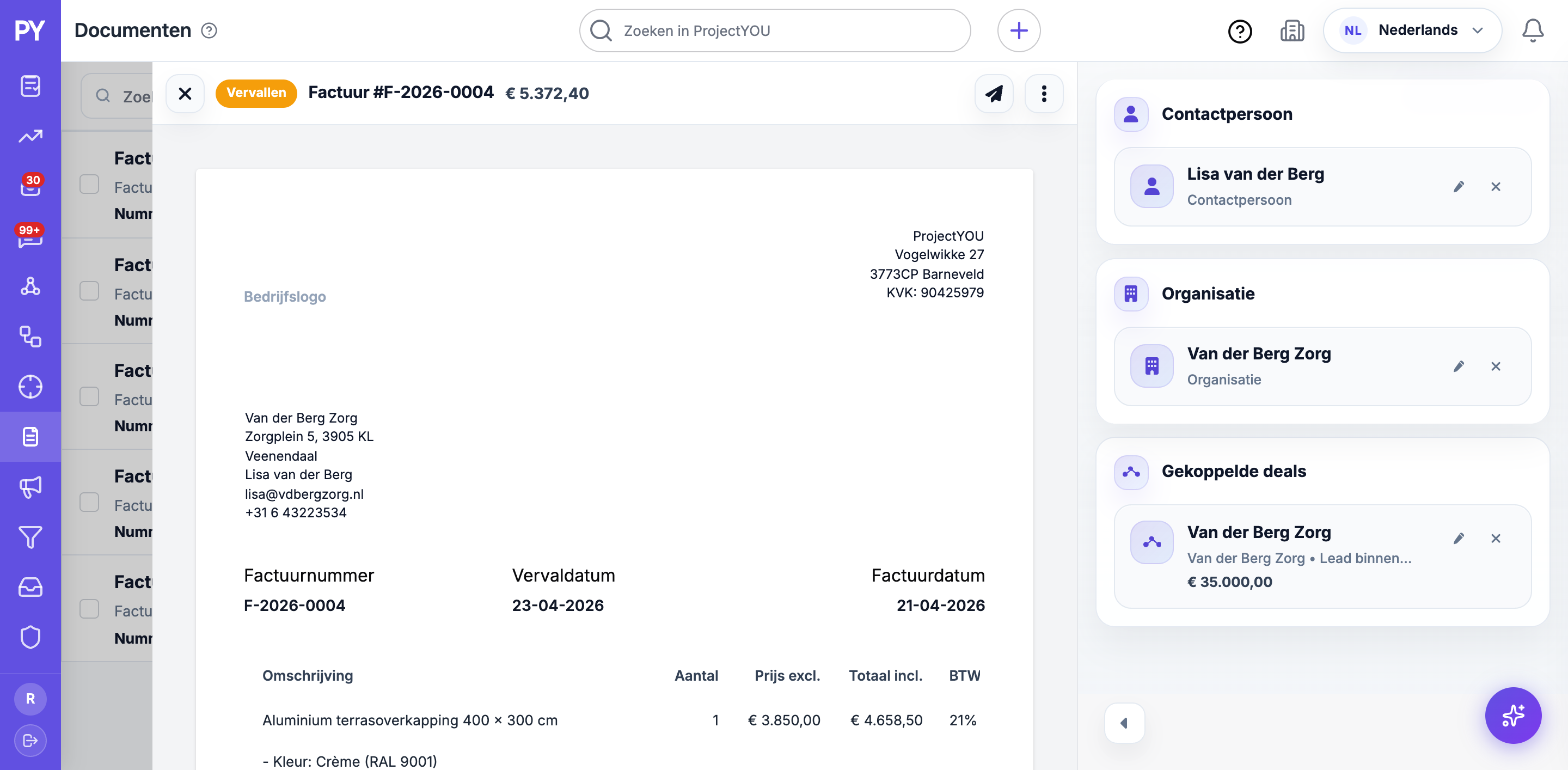 Quote → invoice → betaald
