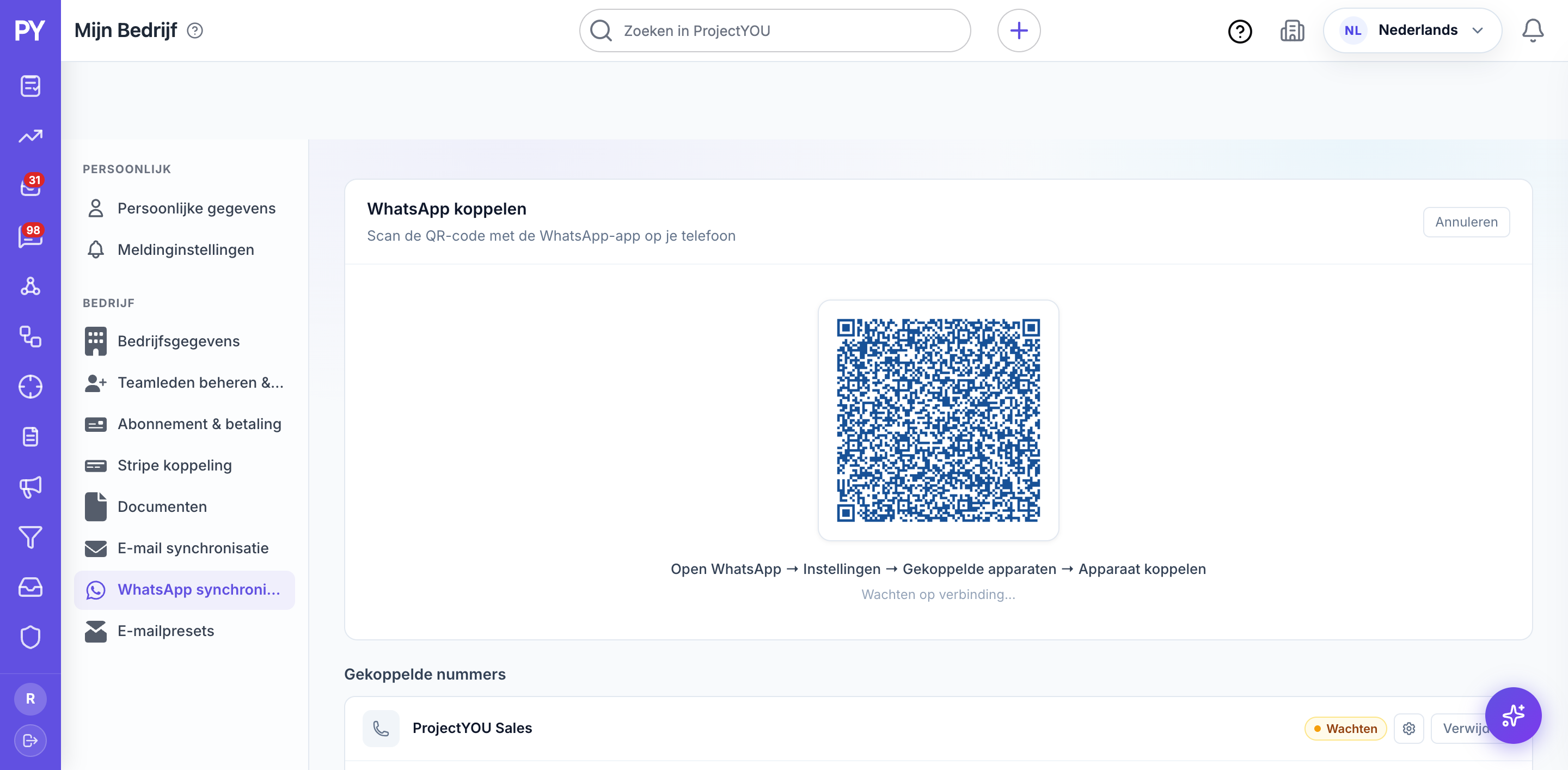 WhatsApp via QR-pairing