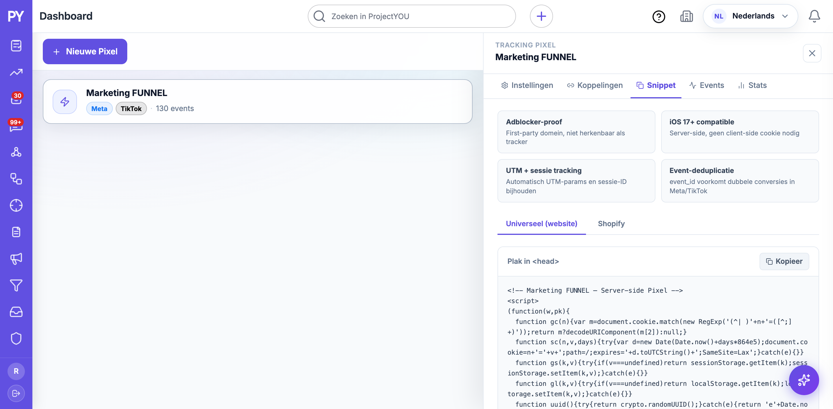 Server-side tracking